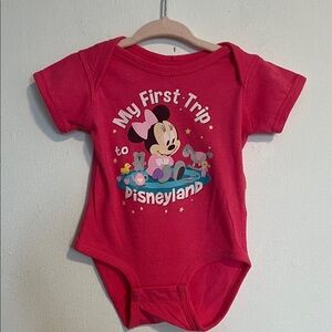 Disney Pink 'My First Trip to Disneyland' Bodysuit